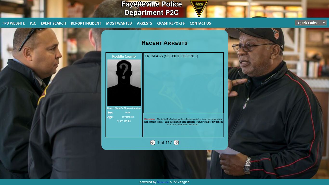 Recent Arrests - Fayetteville Police Department P2C